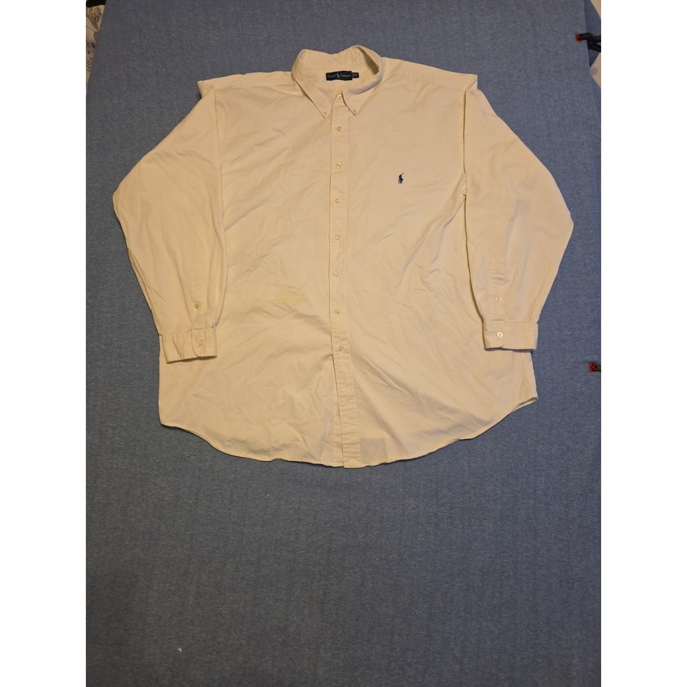 Polo Ralph Lauren Shirt Adult 4XLT White Button Up Long Sleeve Casual Mens